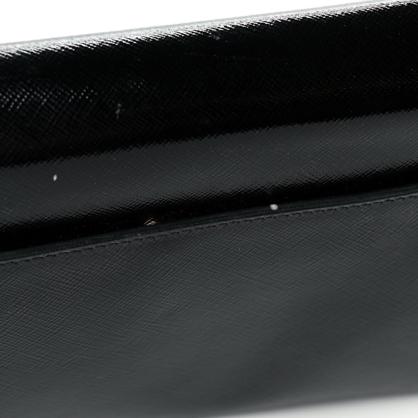Vernice Saffiano Clutch Black