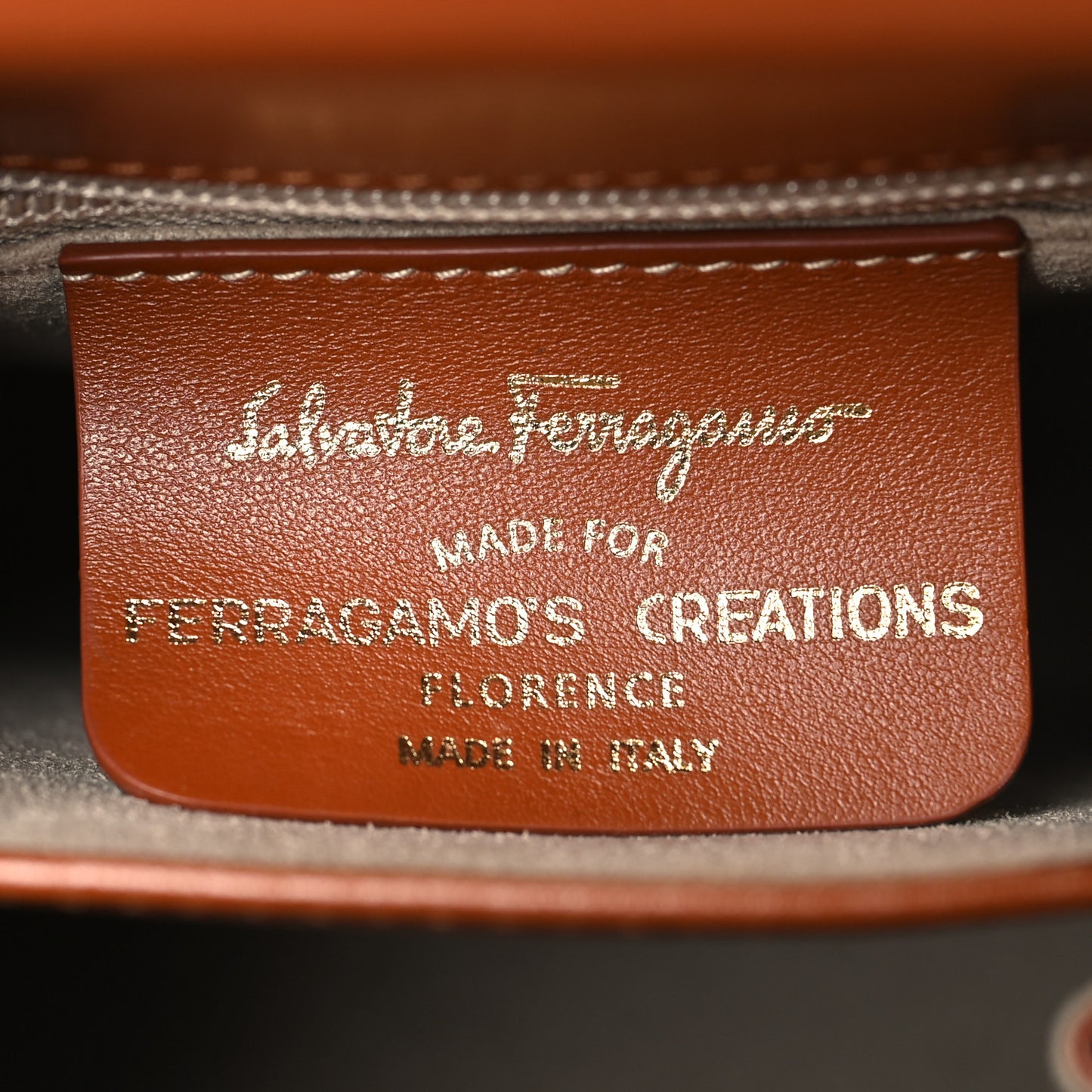 Brushed Off Calfskin Small Iconic Top Handle Cuoio