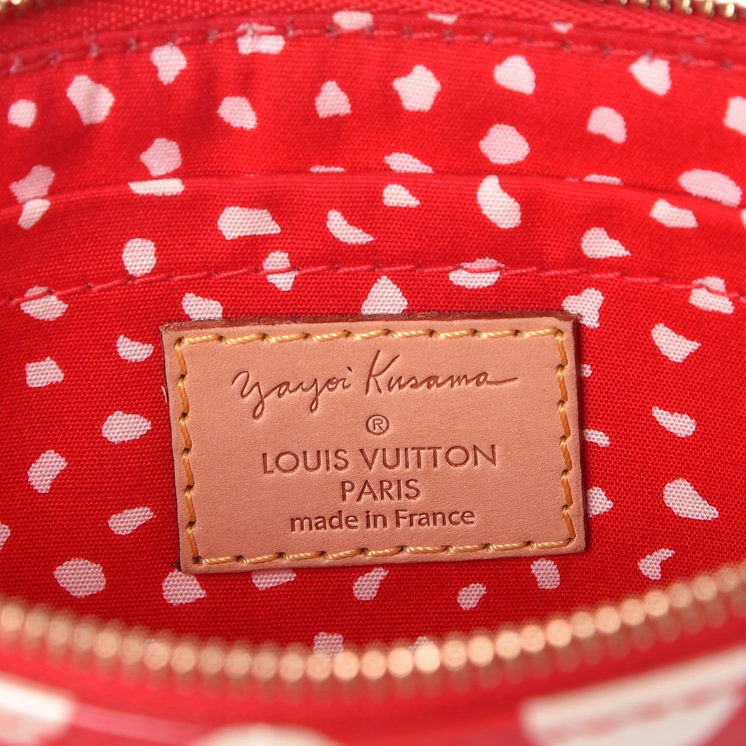 Louis Vuitton Vernis Kusama Infinity Dots Pochette Accessories Red 6 of 7