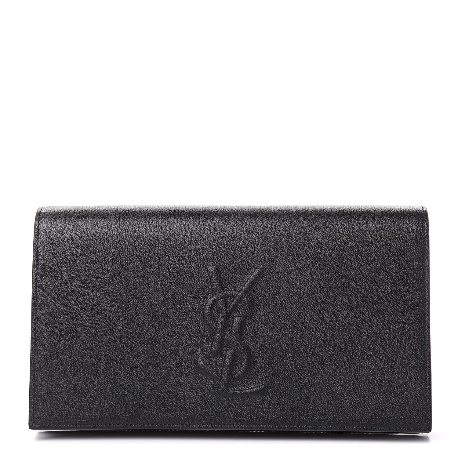 Saint Laurent Goatskin Large Belle De Jour Clutch Black 1 of 9