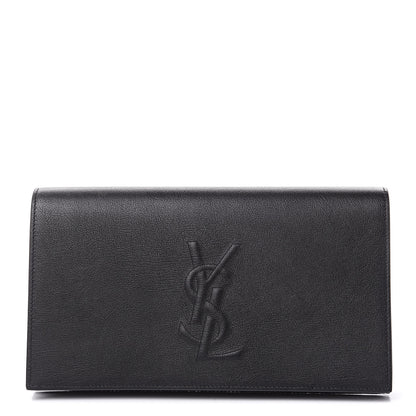 Saint Laurent Goatskin Large Belle De Jour Clutch Black 1 of 9