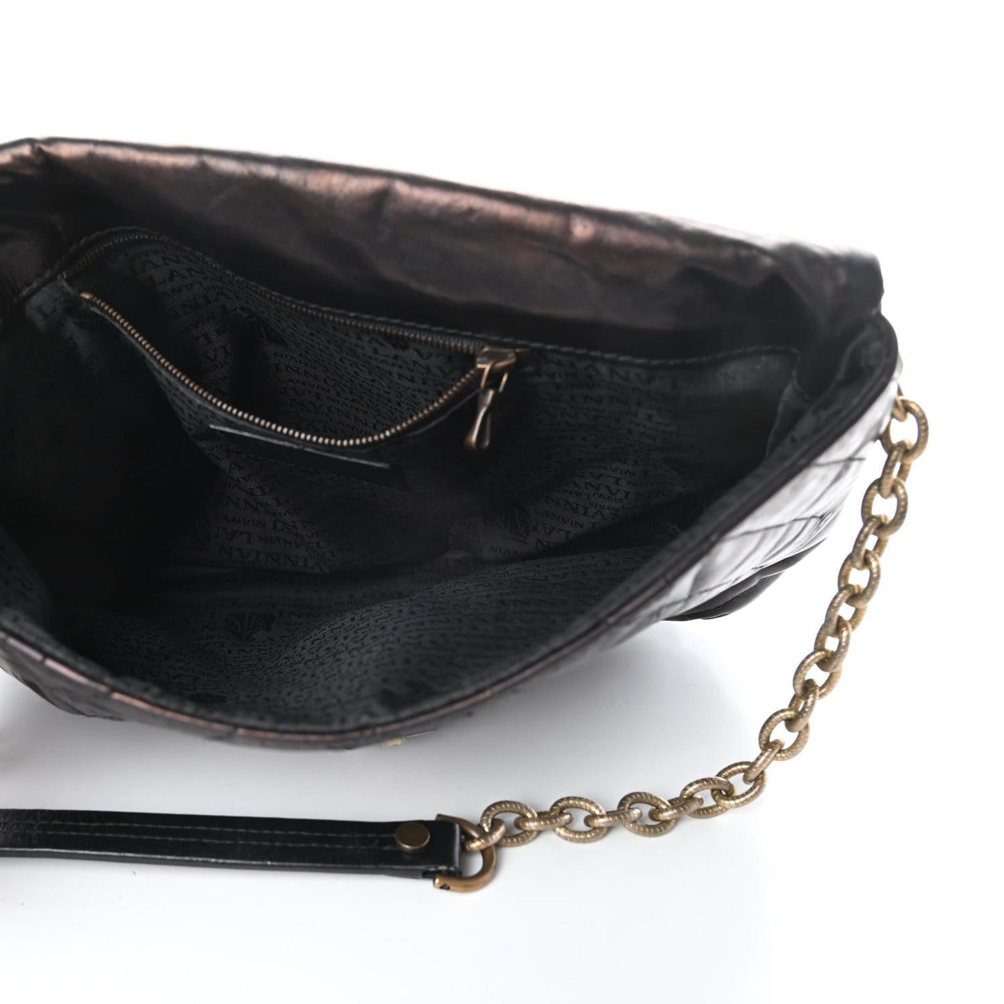 Lambskin Quilted Medium Happy Shoulder Bag Black