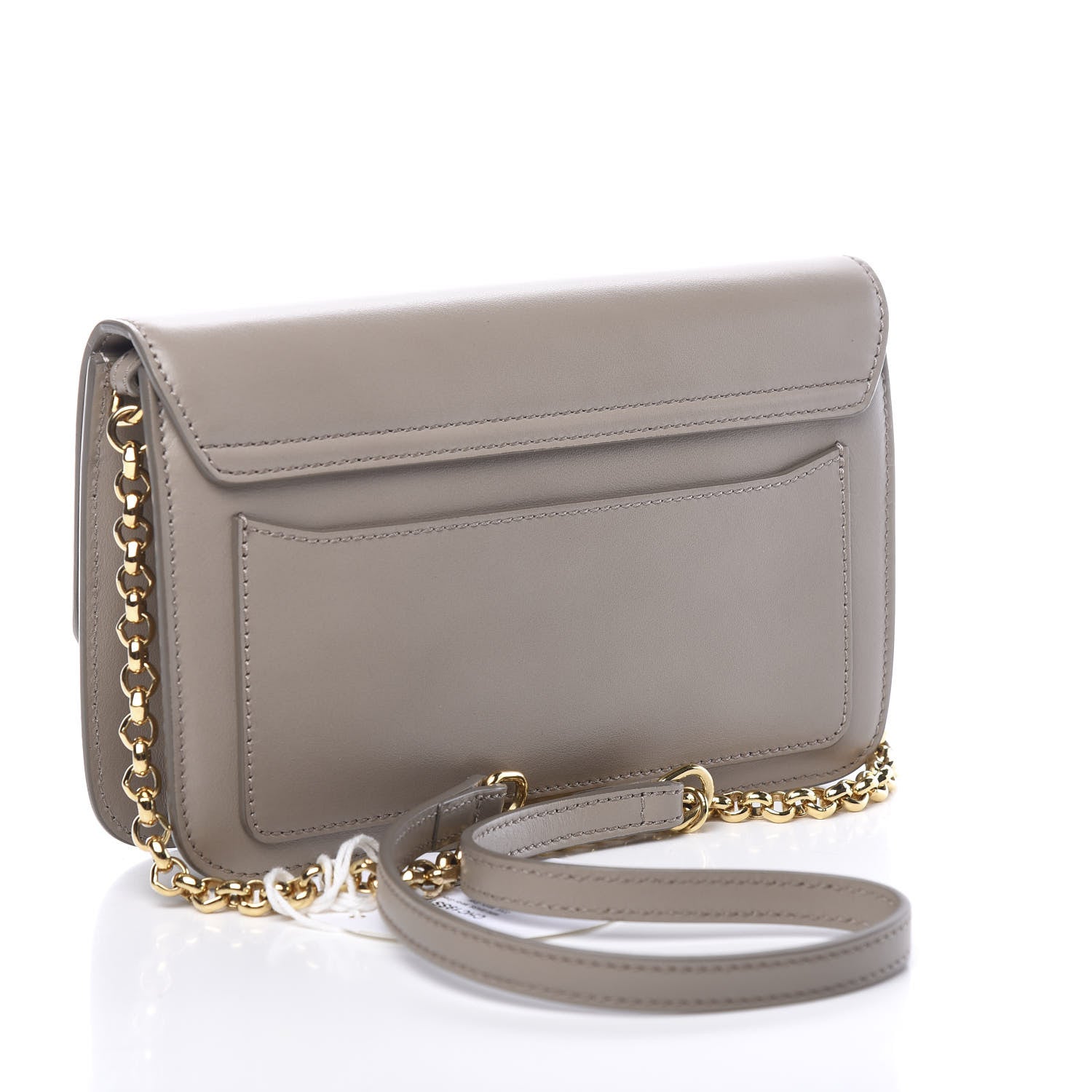 Chloe Calfskin Suede C Clutch With Chain Motty Grey 2 of 9