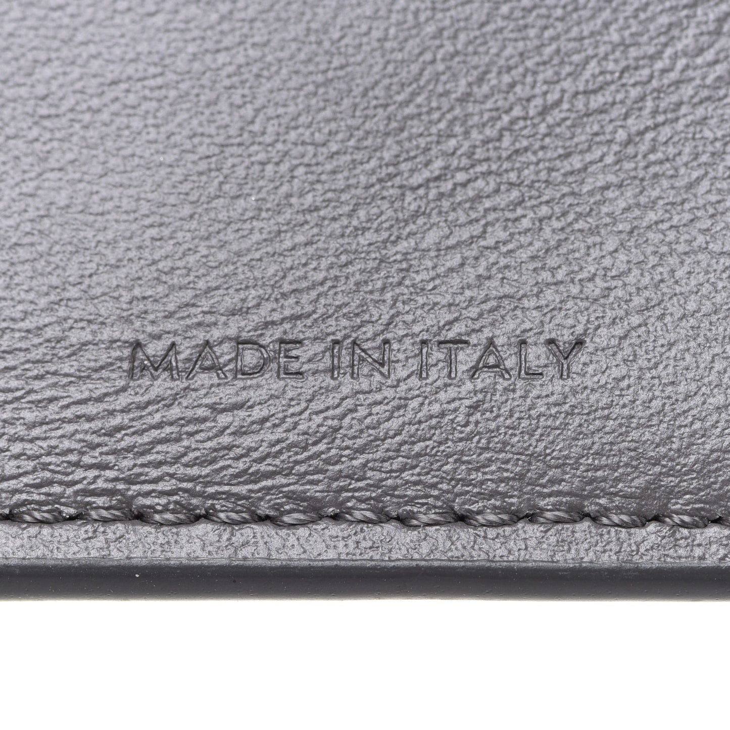 Grained Calfskin Small Multifunction Strap Wallet Grey Vintage Pink