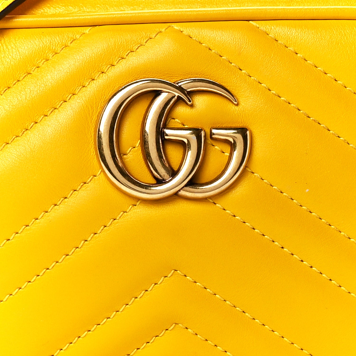 Gucci Calfskin Matelasse Mini GG Marmont Chain Shoulder Bag Stone Topaz 9 of 13