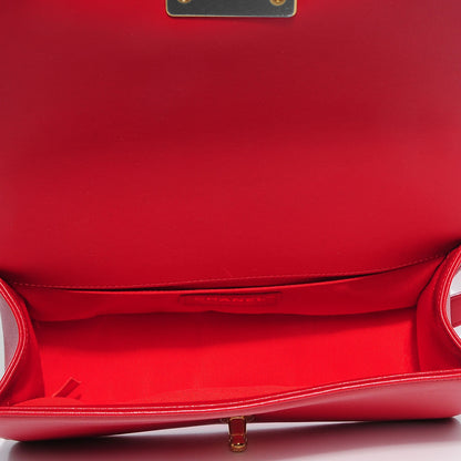Chanel Lambskin Boy Medium Flap Red 2 of 10