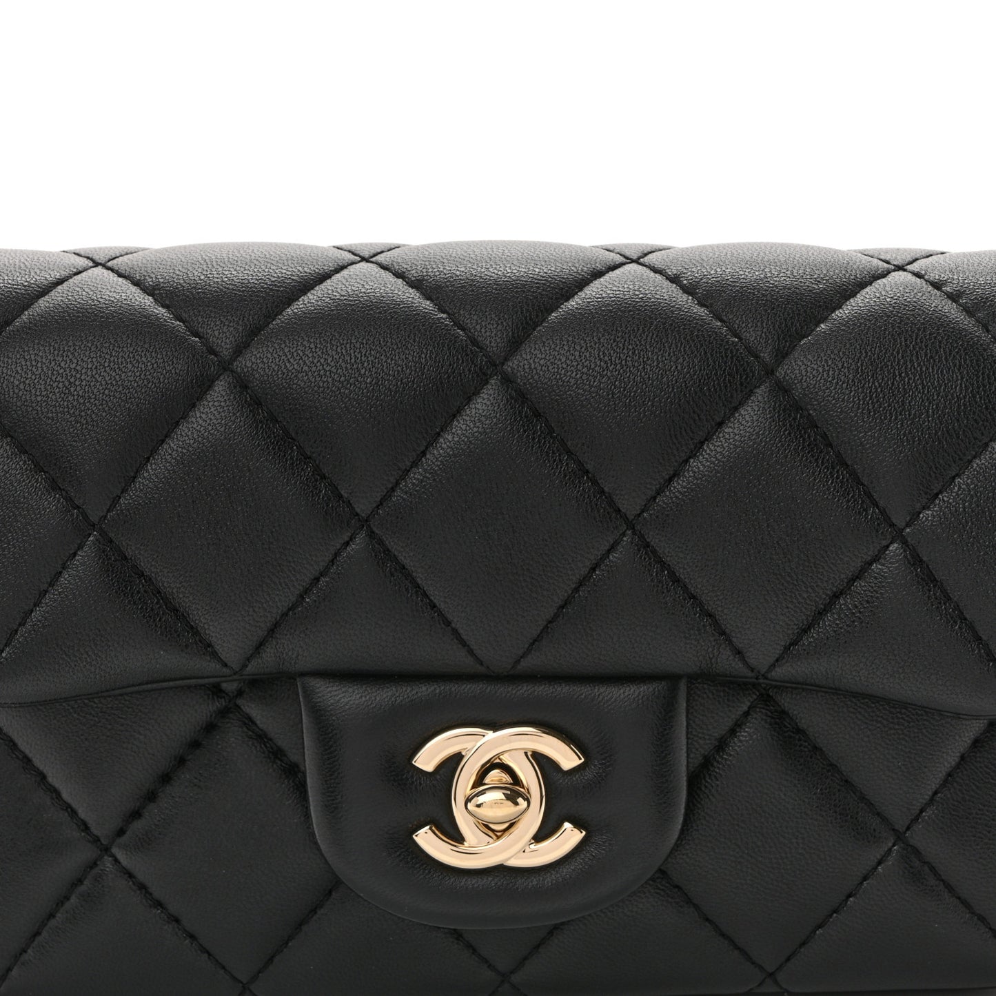 Lambskin Quilted Mini My Precious Waist Bag Black