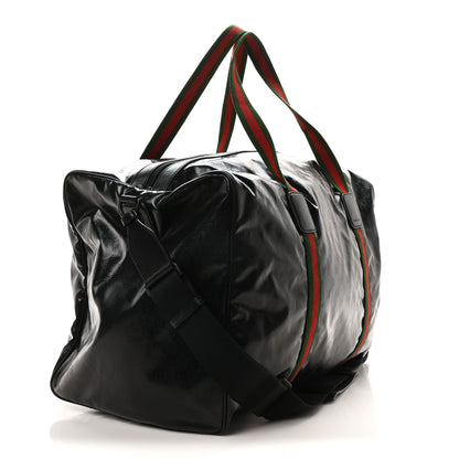 Gucci Crystal Monogram Web Large Duffle Bag Black 2 of 9