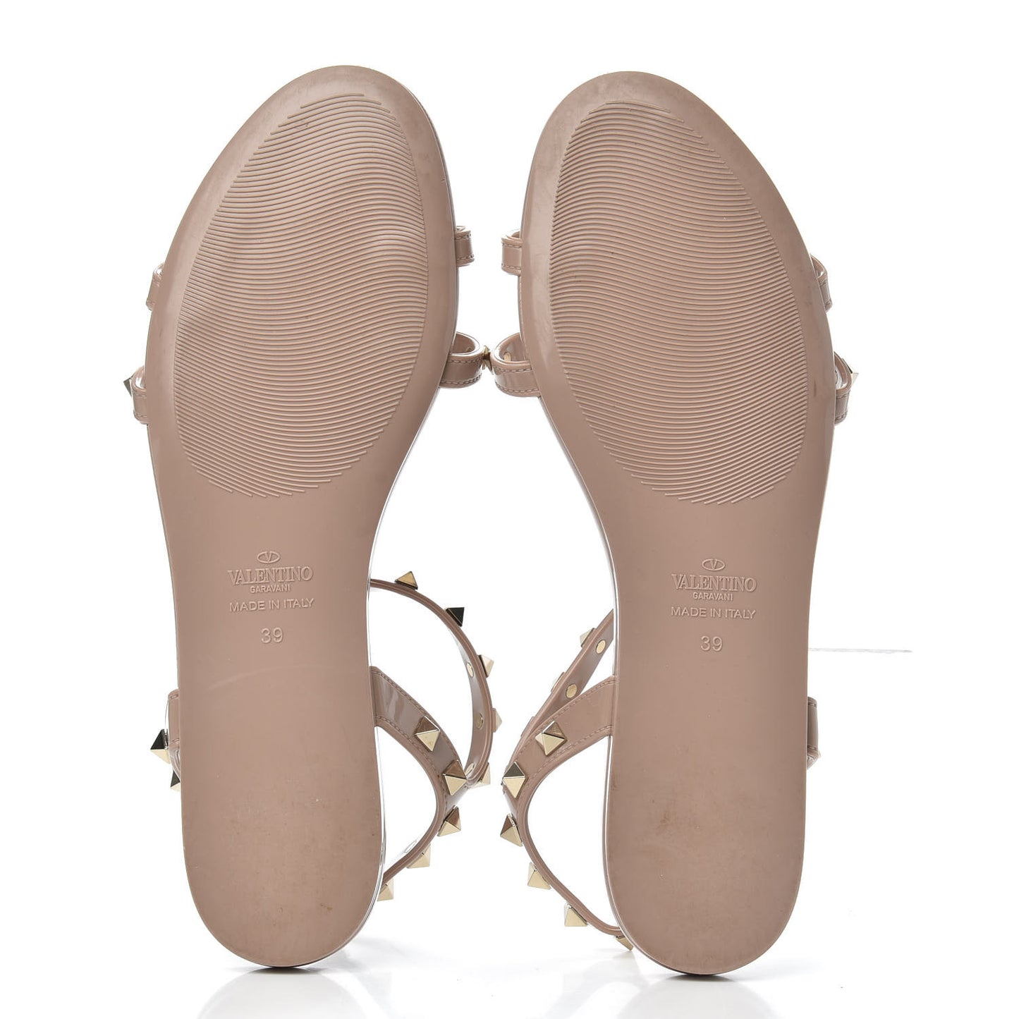 PVC Jelly Rockstud Caged Sandals 39 Poudre