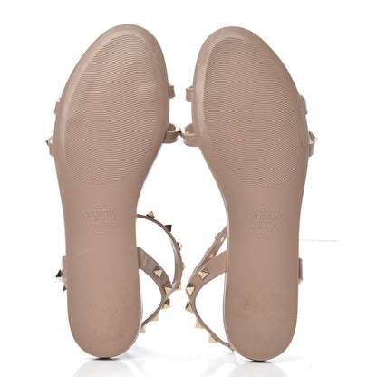 Valentino Garavani PVC Jelly Rockstud Caged Sandals 39 Poudre 5 of 7