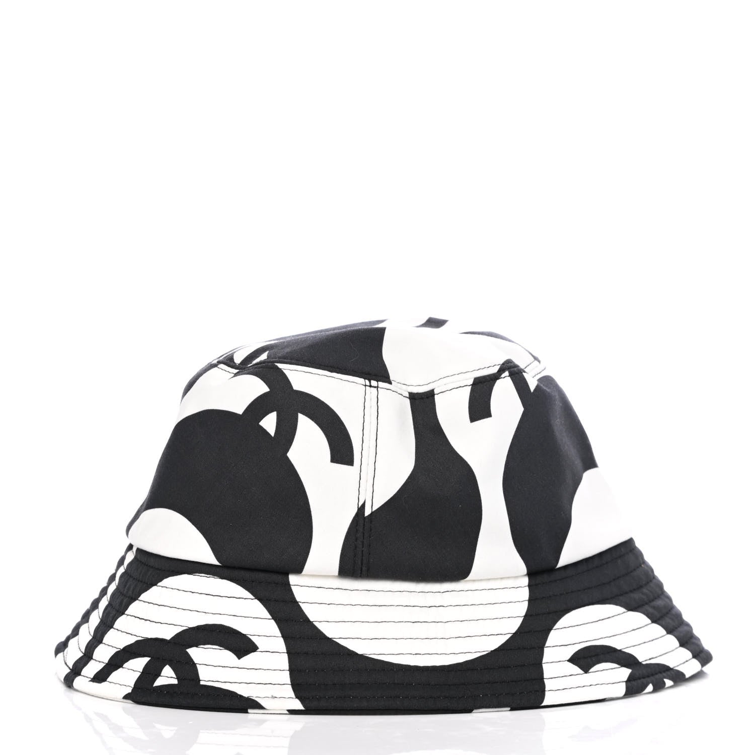 Chanel Canvas Bucket Hat S Black White 2 of 4