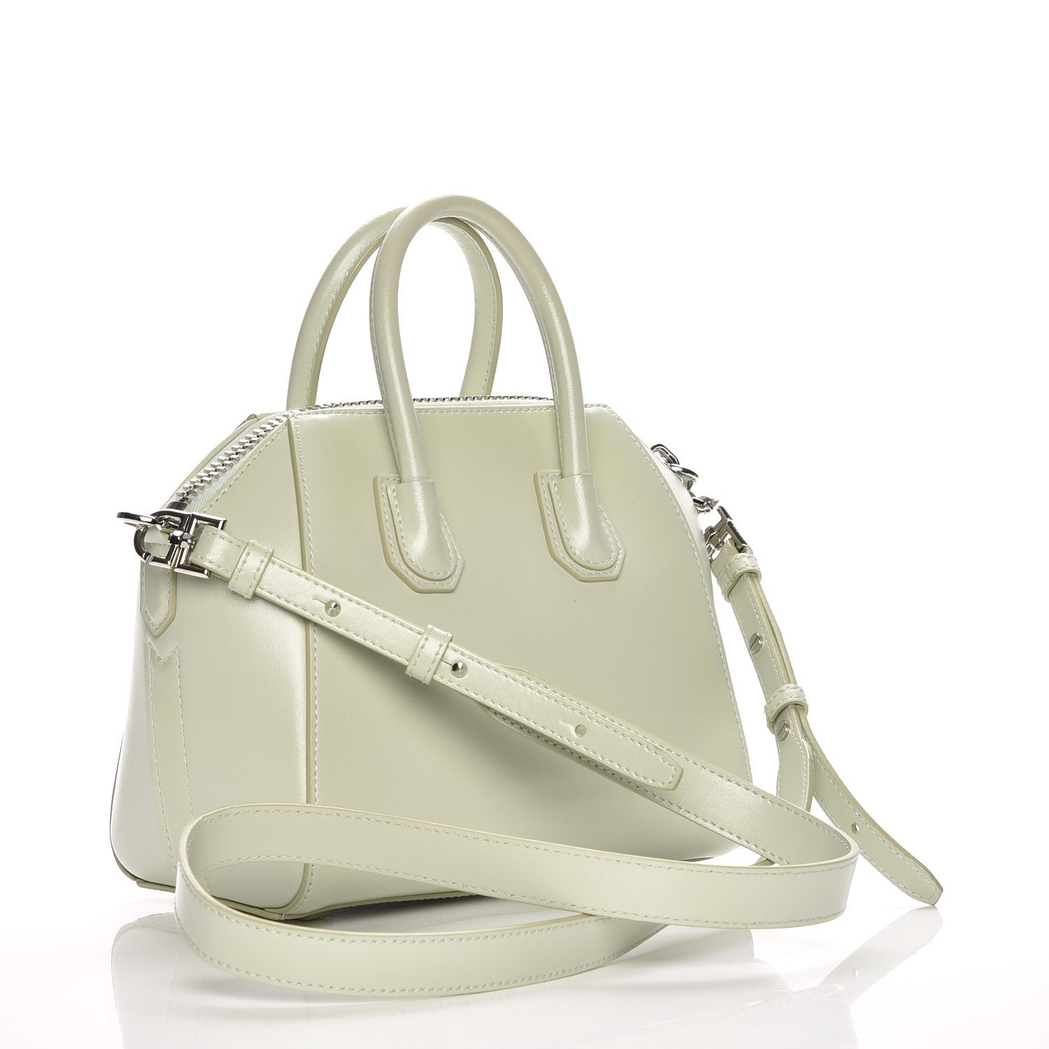 Givenchy Shiny Lord Calfskin Mini Antigona Aqua Green 4 of 8