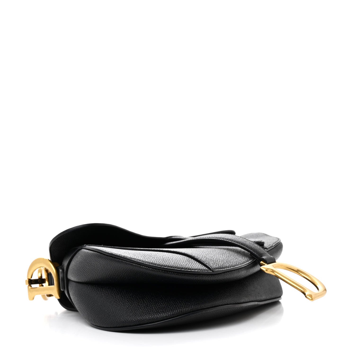 Christian Dior Grained Calfskin Saddle Bag Black 4 of 10
