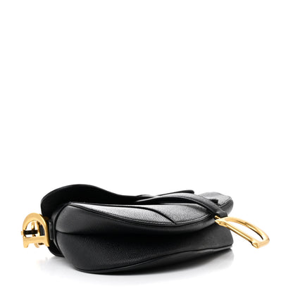 Christian Dior Grained Calfskin Saddle Bag Black 4 of 10