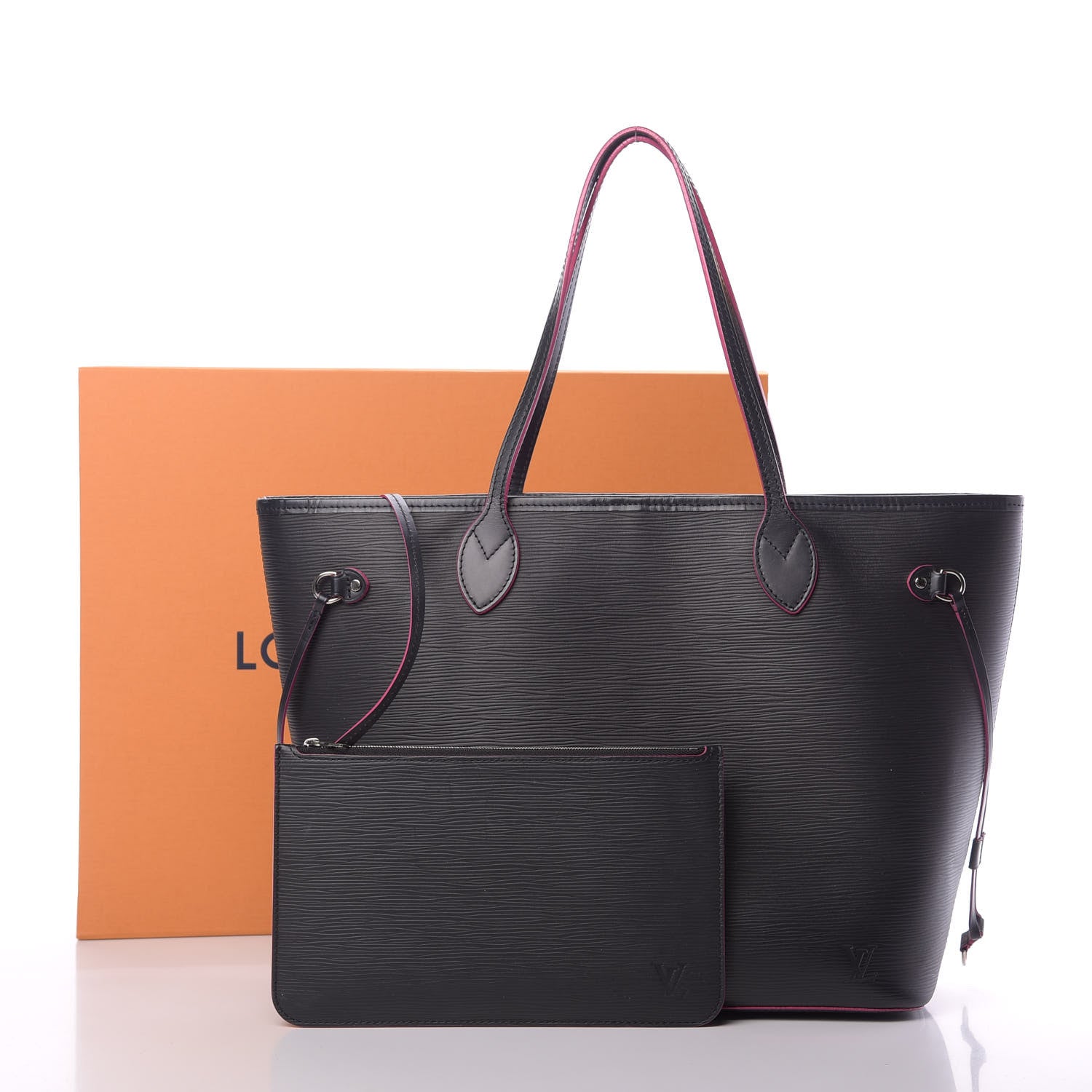Louis Vuitton Epi Neverfull MM Black Hot Pink 17 of 17