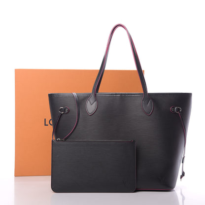 Louis Vuitton Epi Neverfull MM Black Hot Pink 17 of 17