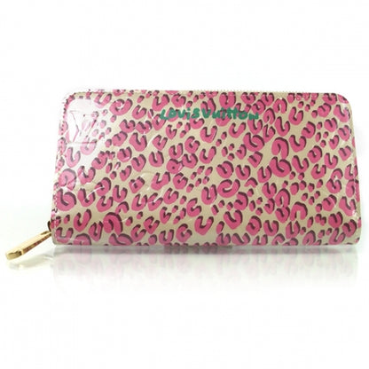 Louis Vuitton Leopard Zippy Wallet Coral White 1 of 8
