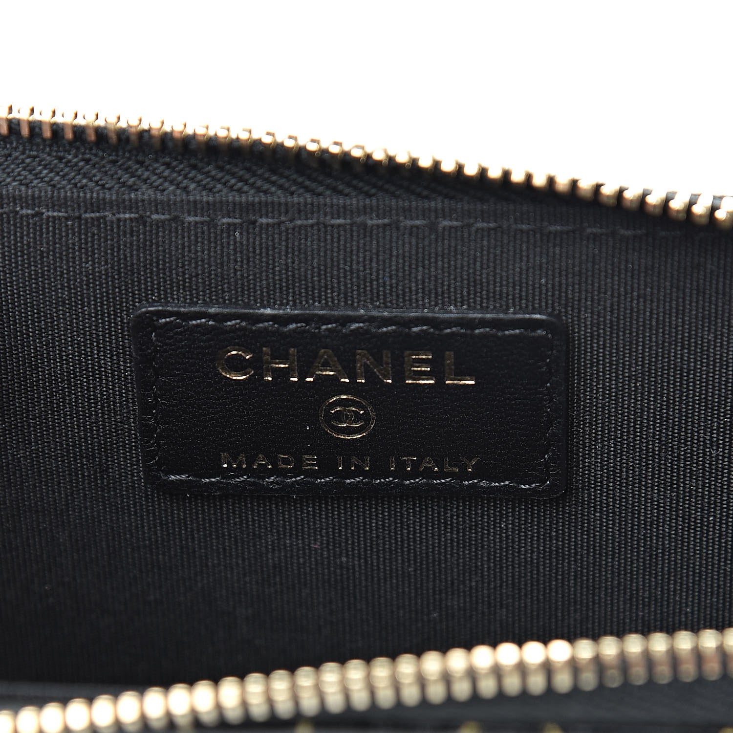 Chanel Lambskin Camellia Embossed Key Holder Case Black Gold 6 of 8