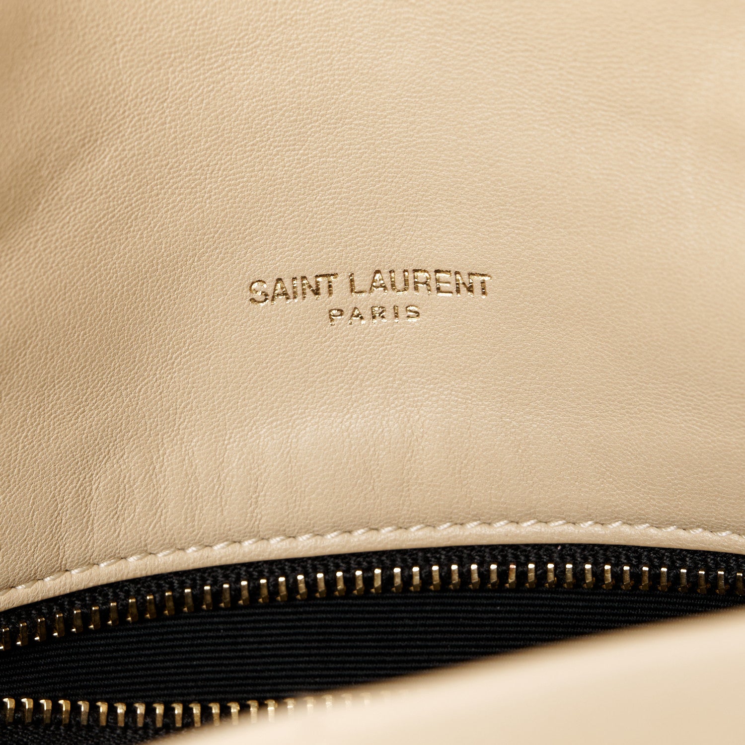 Saint Laurent Lambskin Quilted Small Loulou Puffer Monogram Chain Satchel Dark Beige 7 of 11