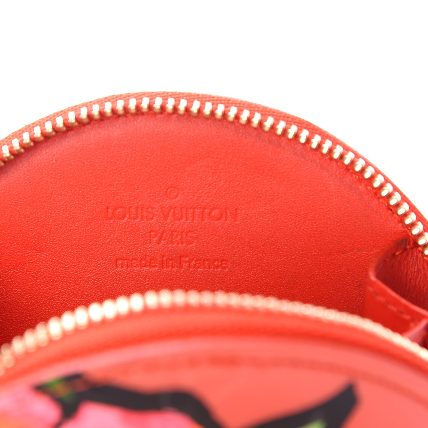 Louis Vuitton Vernis Roses Chapeau Coin Purse Orange Sunset 6 of 7