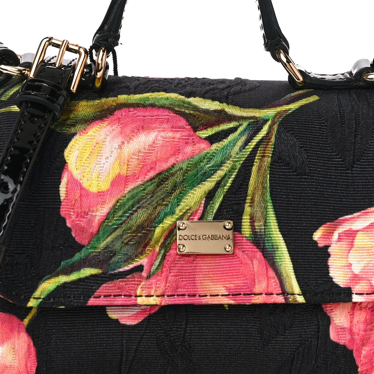 Brocade Childrens Tulip Print Miss Sicily Satchel Black Multicolor