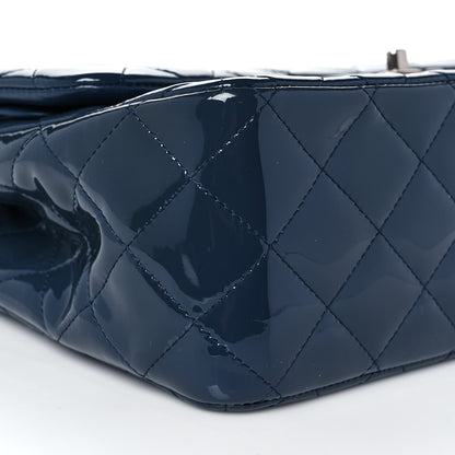 Chanel Patent Quilted Jumbo Double Flap Navy 8 of 10