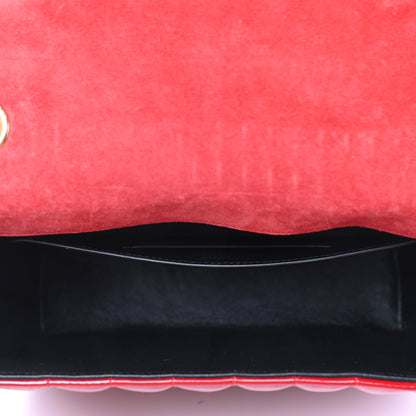 Saint Laurent Patent Matelasse Monogram Large Vicky Chain Bag Rouge Eros 4 of 4