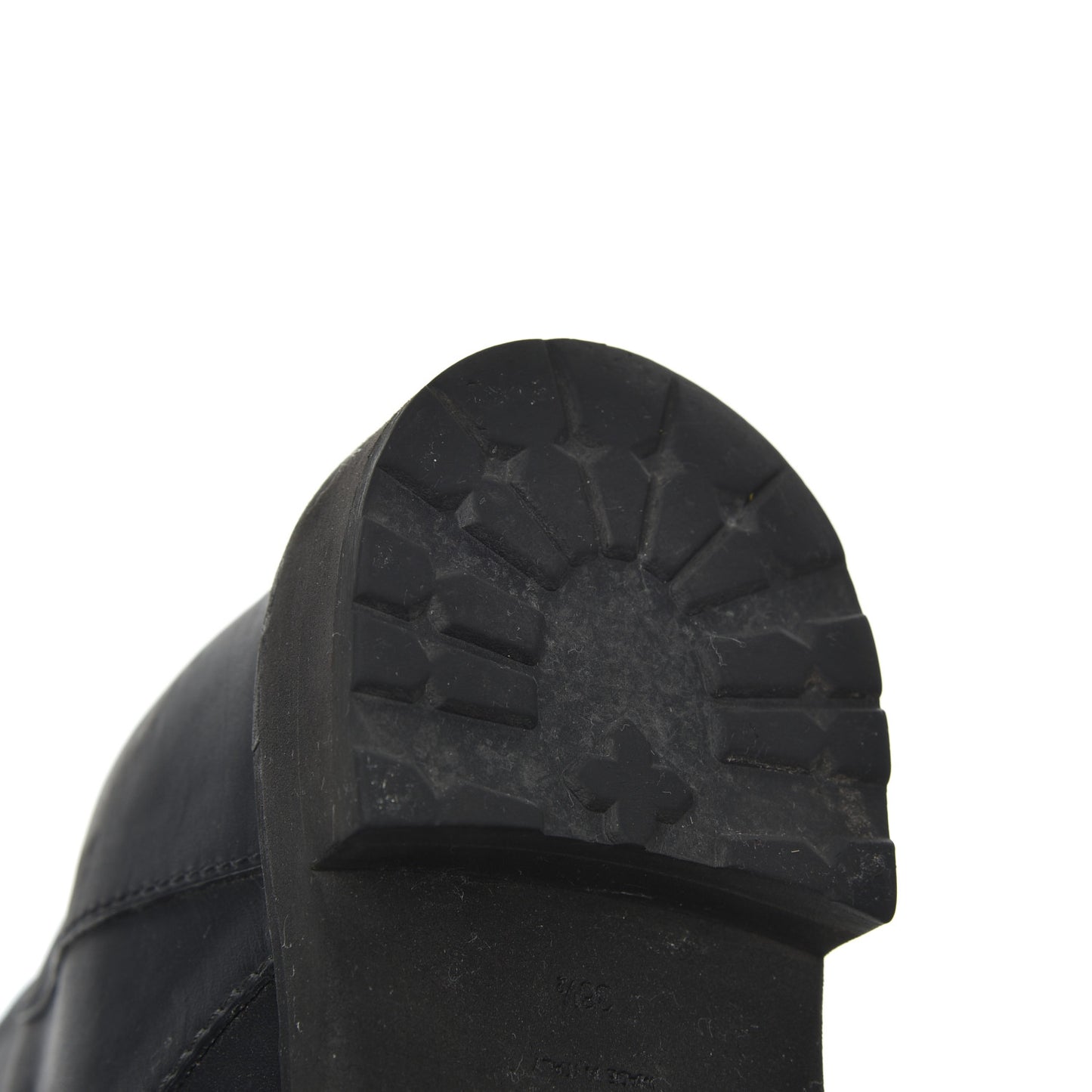 Calfskin Combat Boots 36.5 Black