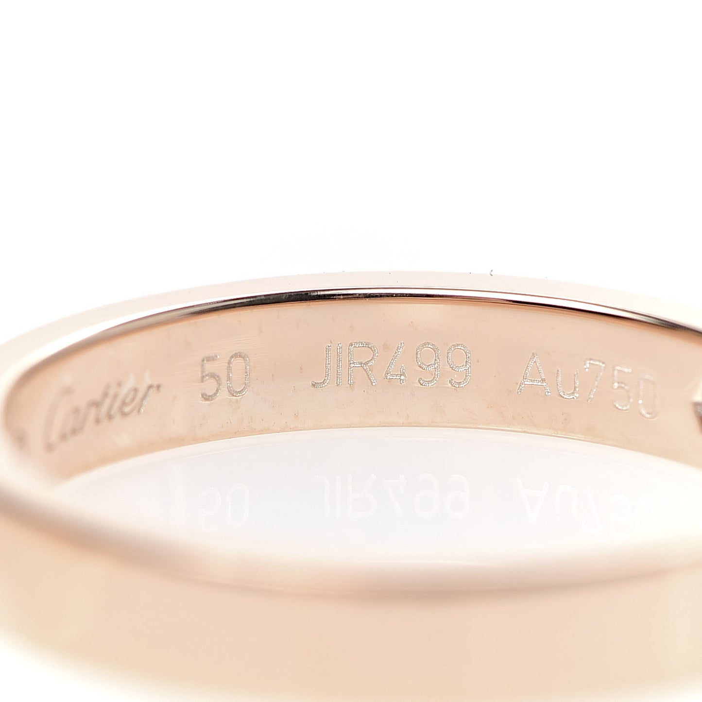 18K Pink Gold Diamond 3mm C De Wedding Band Ring 50 5.25