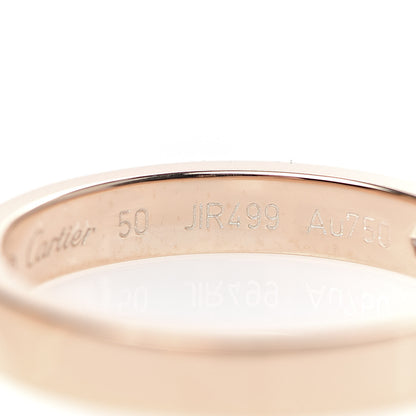 Cartier 18K Pink Gold Diamond 3mm C De Wedding Band Ring 50 5.25 5 of 5