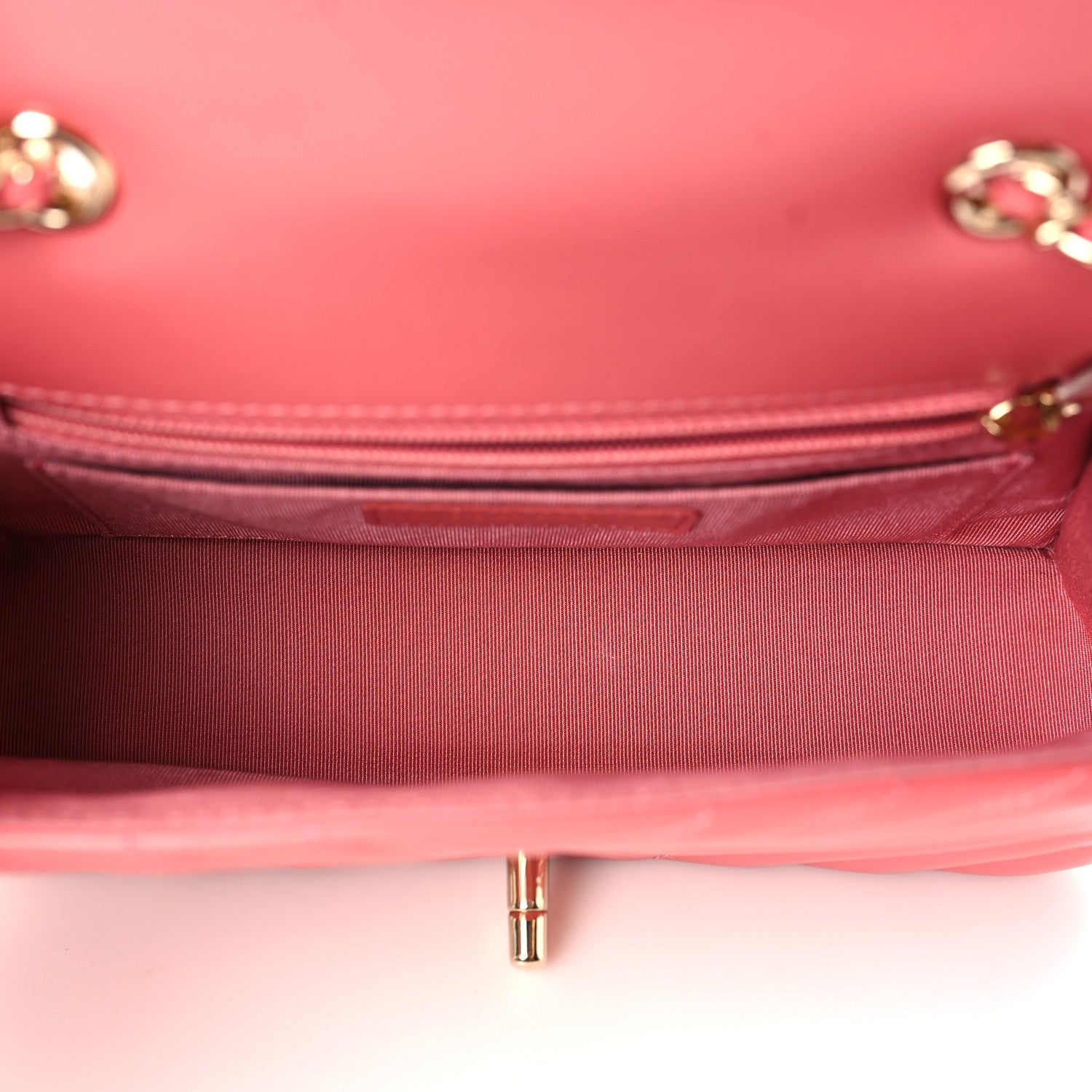 Chanel Calfskin Chevron Quilted Mini Statement Flap Pink 5 of 10