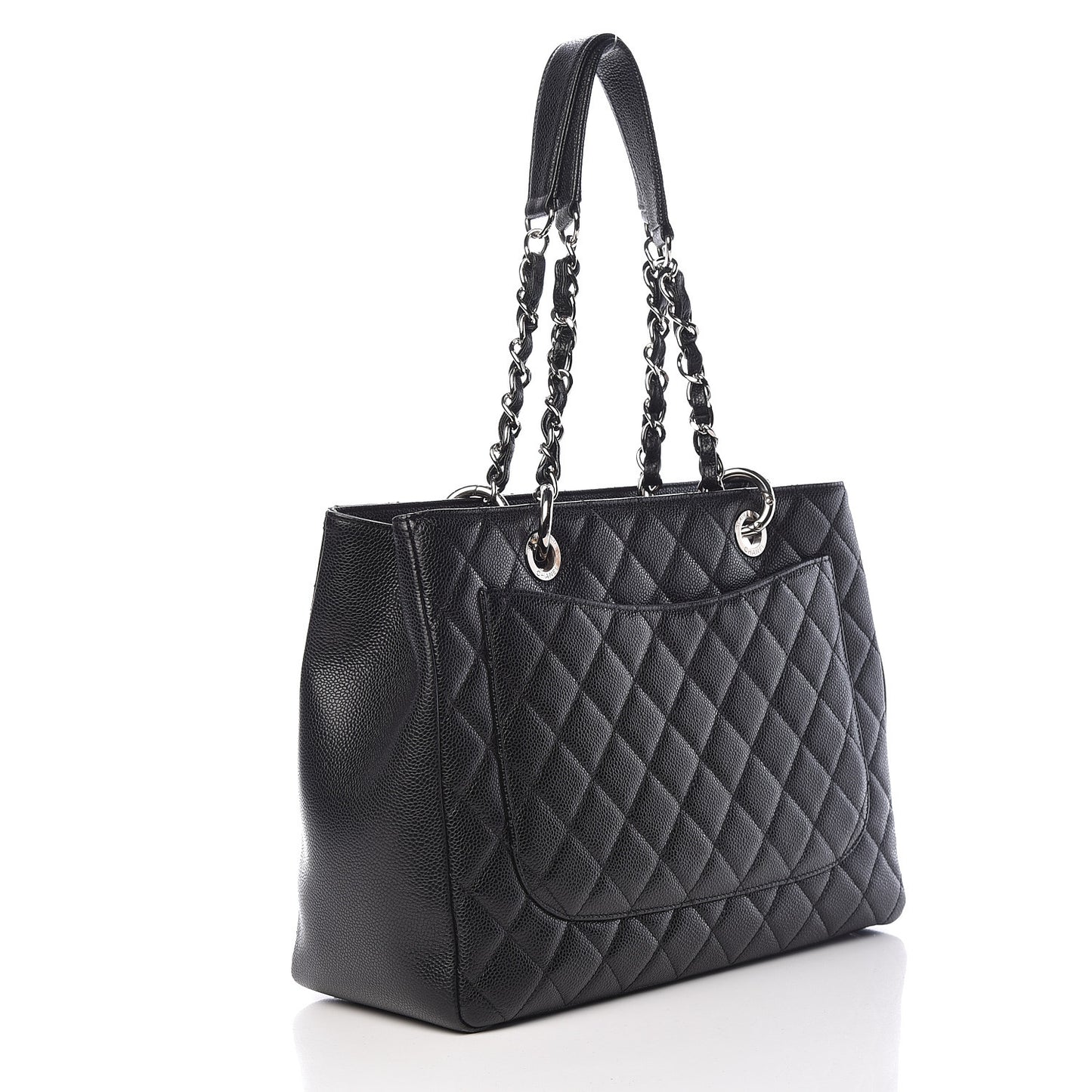 Caviar Quilted Grand Shopping Tote GST Black