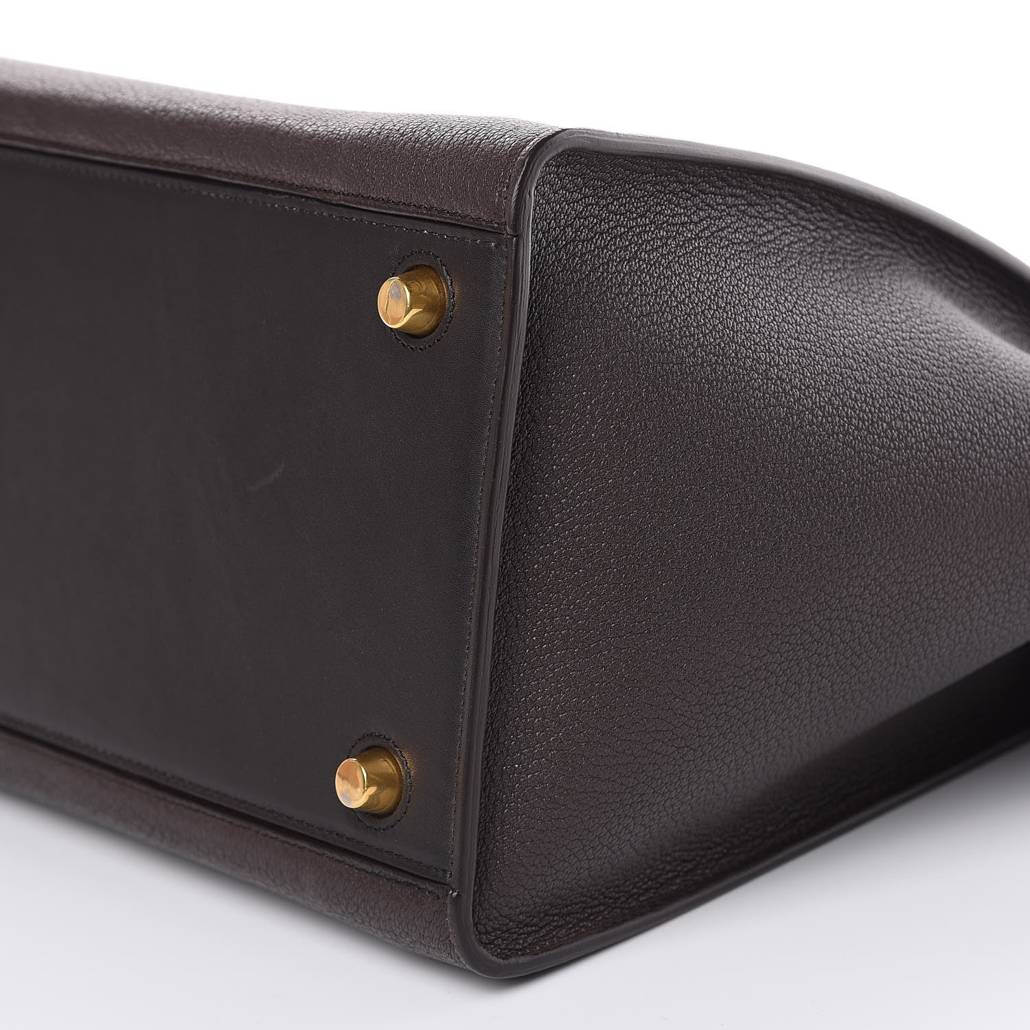 Celine Goatskin Smooth Calfskin Small Ring Bag Dark Taupe 9 of 12