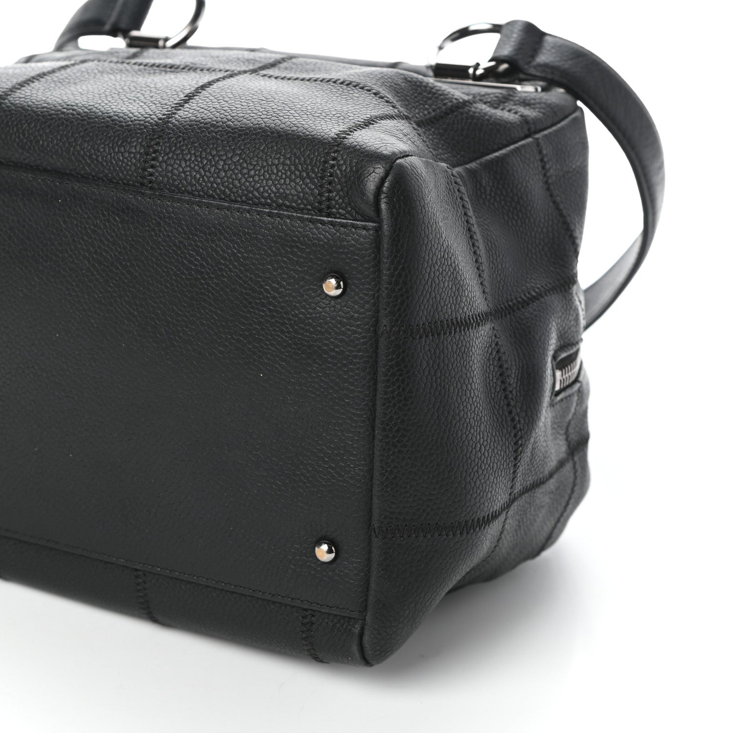 Chanel Caviar Square Stitched Bowler Black 9 of 9