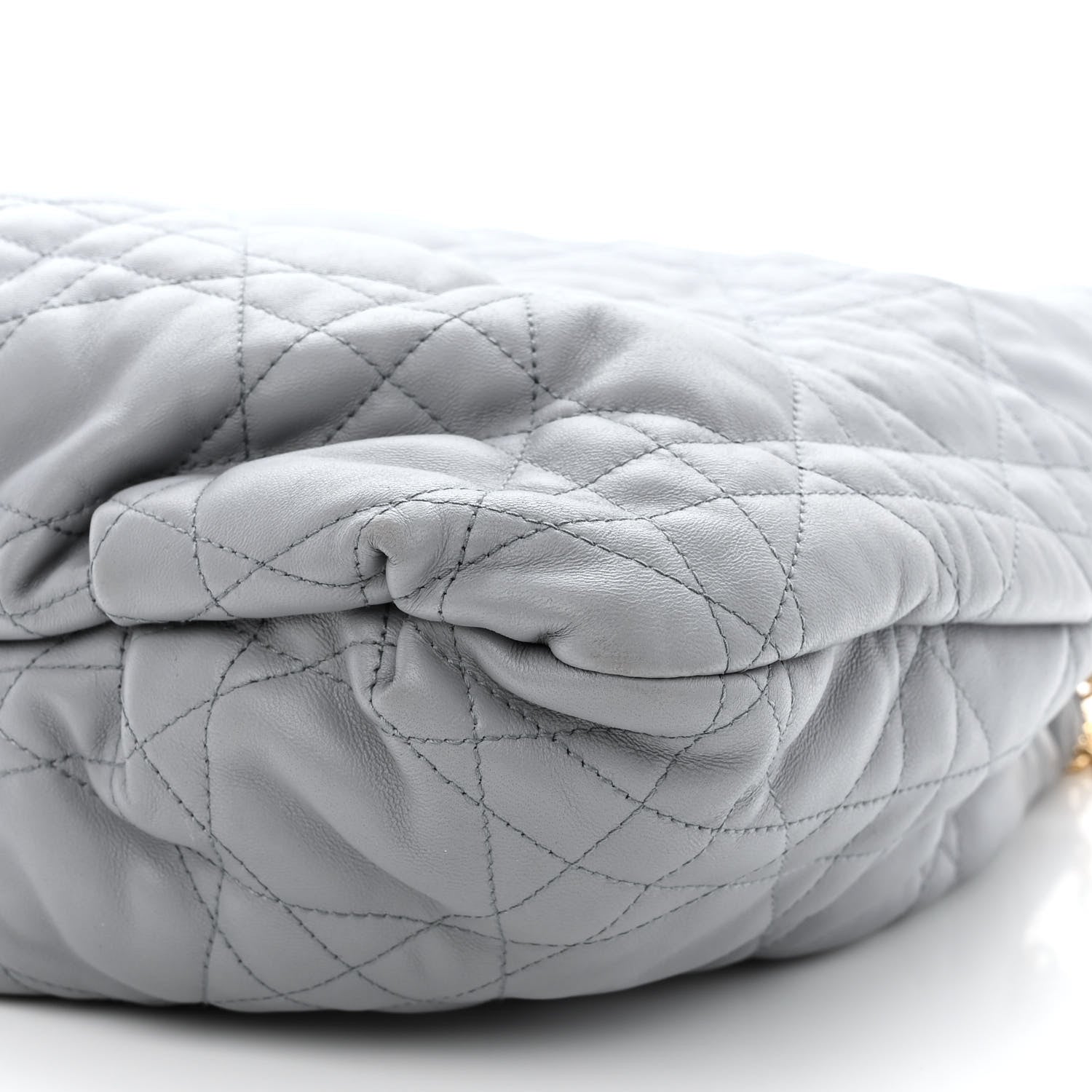 Christian Dior Lambskin Supple Macrocannage Ammi Bag Grey 10 of 10