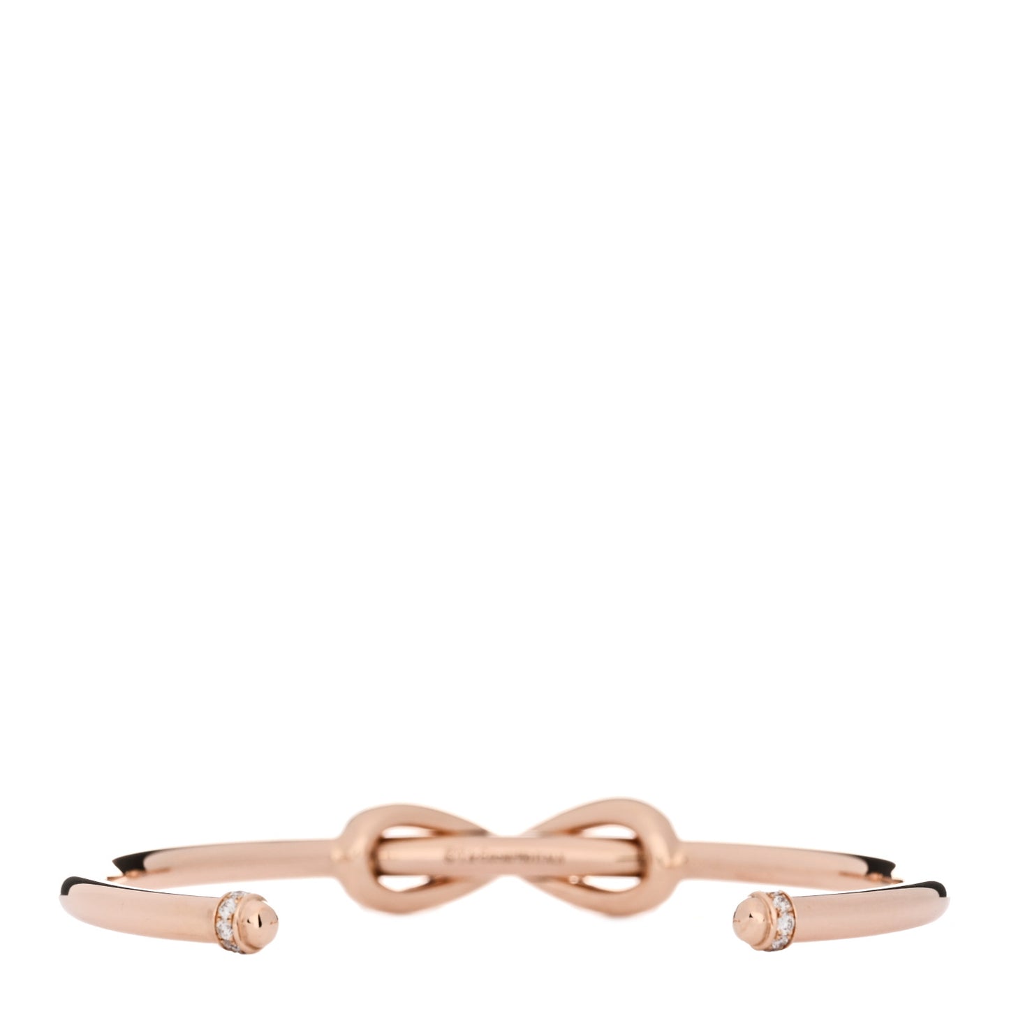 18K Rose Gold Diamond Infinity Cuff Bracelet