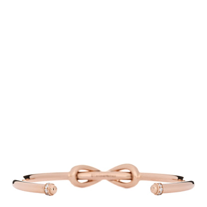 Tiffany 18K Rose Gold Diamond Infinity Cuff Bracelet 2 of 3