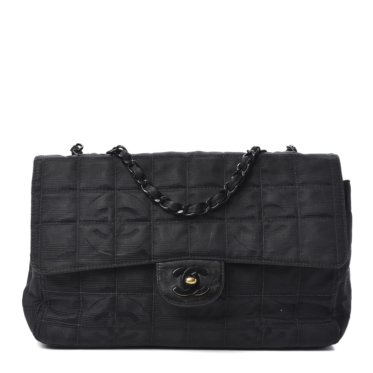 Chanel Nylon Medium Travel Flap Black 1 of 10