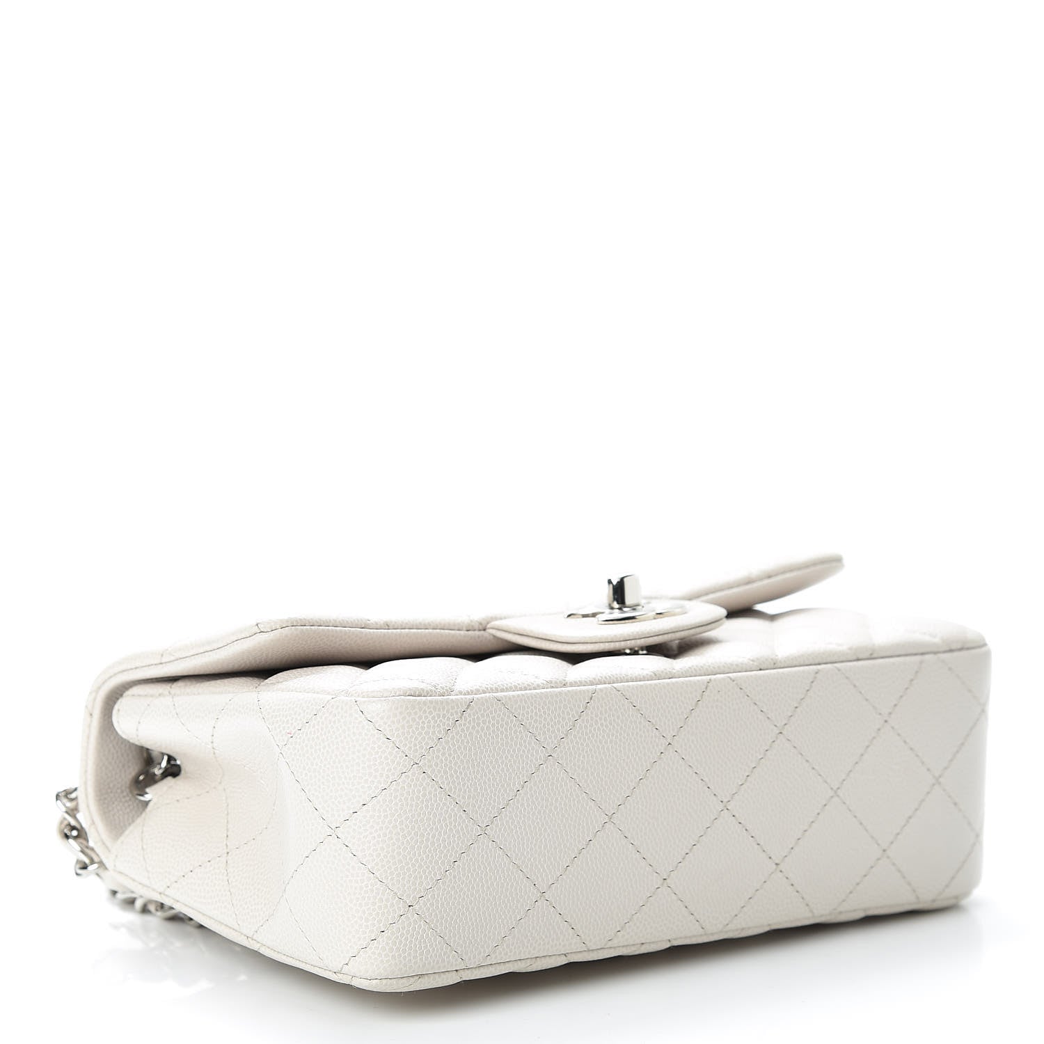 Chanel Caviar Quilted Mini Rectangular Flap Ivory 4 of 11