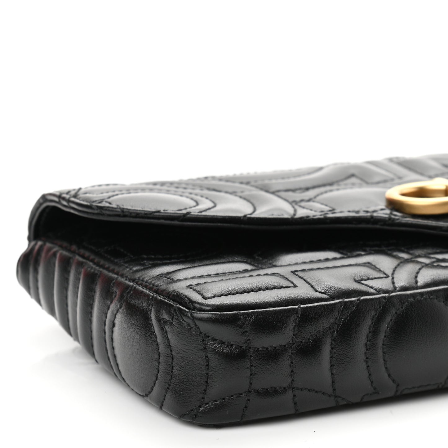 Calfskin Quilted Gancini Mini Bag Black
