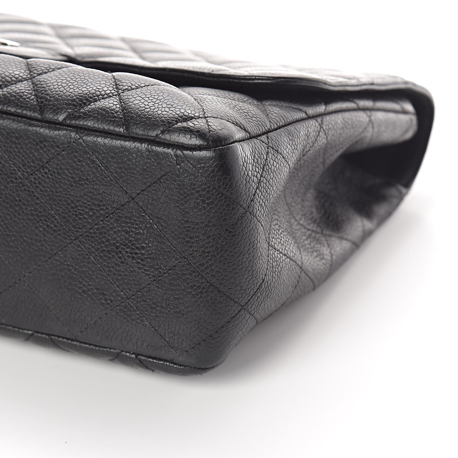 Chanel Caviar Quilted Jumbo Single Flap Black 12 of 13