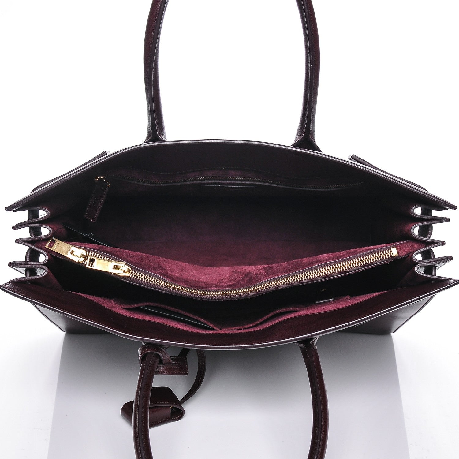 Saint Laurent Calfskin Large Sac De Jour Carryall Amarena 5 of 6