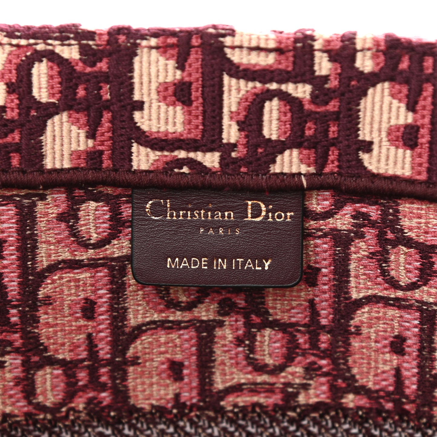 Oblique Medium Book Tote Burgundy Multicolor