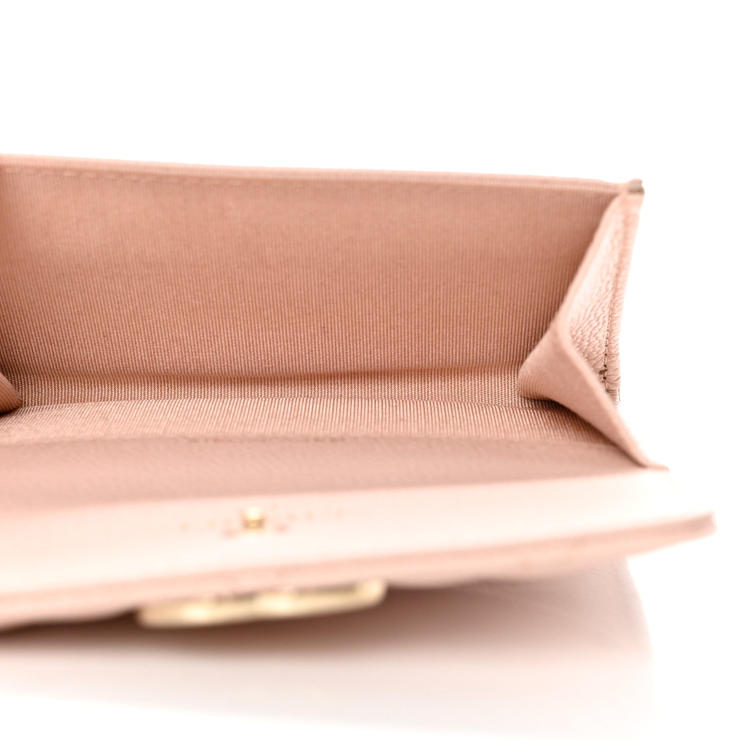 Chanel Caviar Quilted Enamel CC Flap Card Holder Light Pink 5 of 9