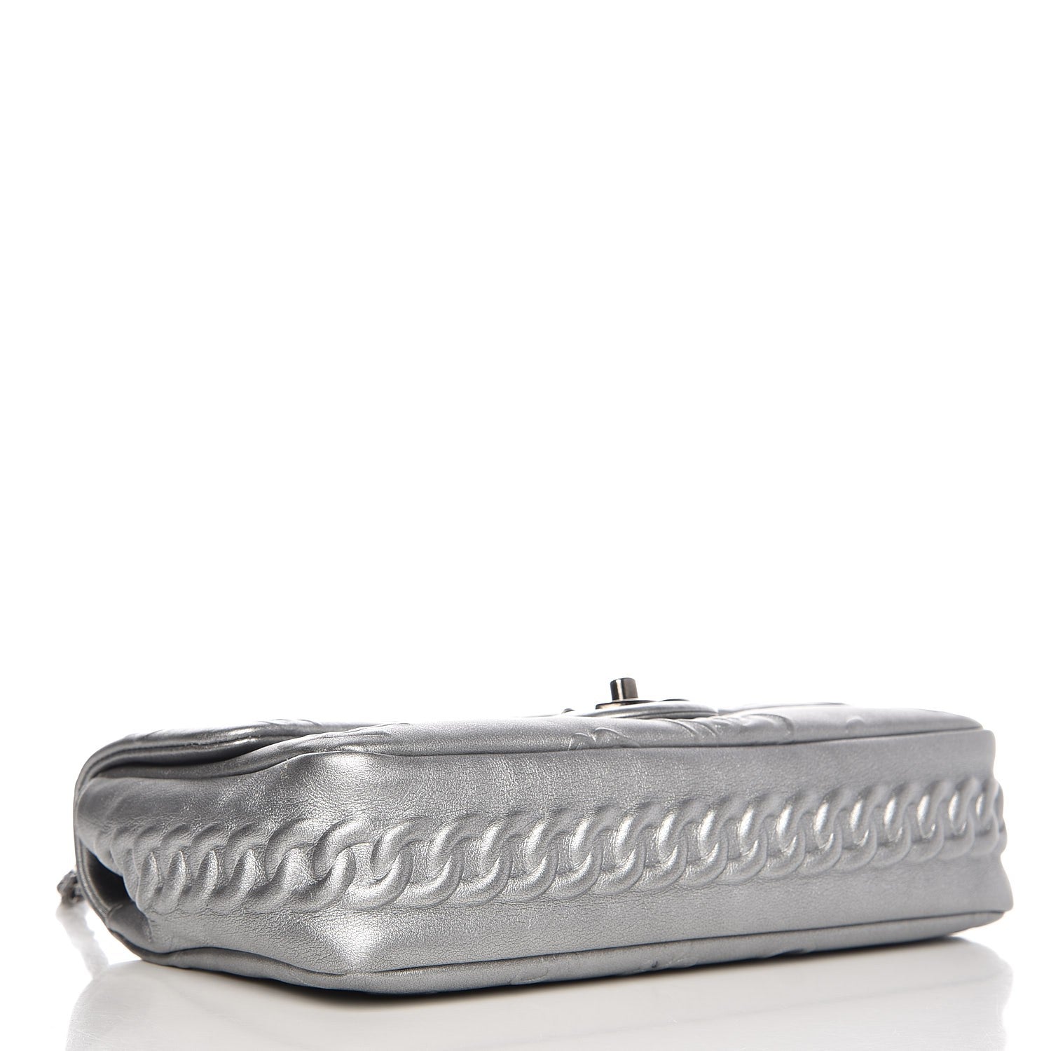 Chanel Metallic Lambskin Symbols Medium Single Flap Silver 4 of 7