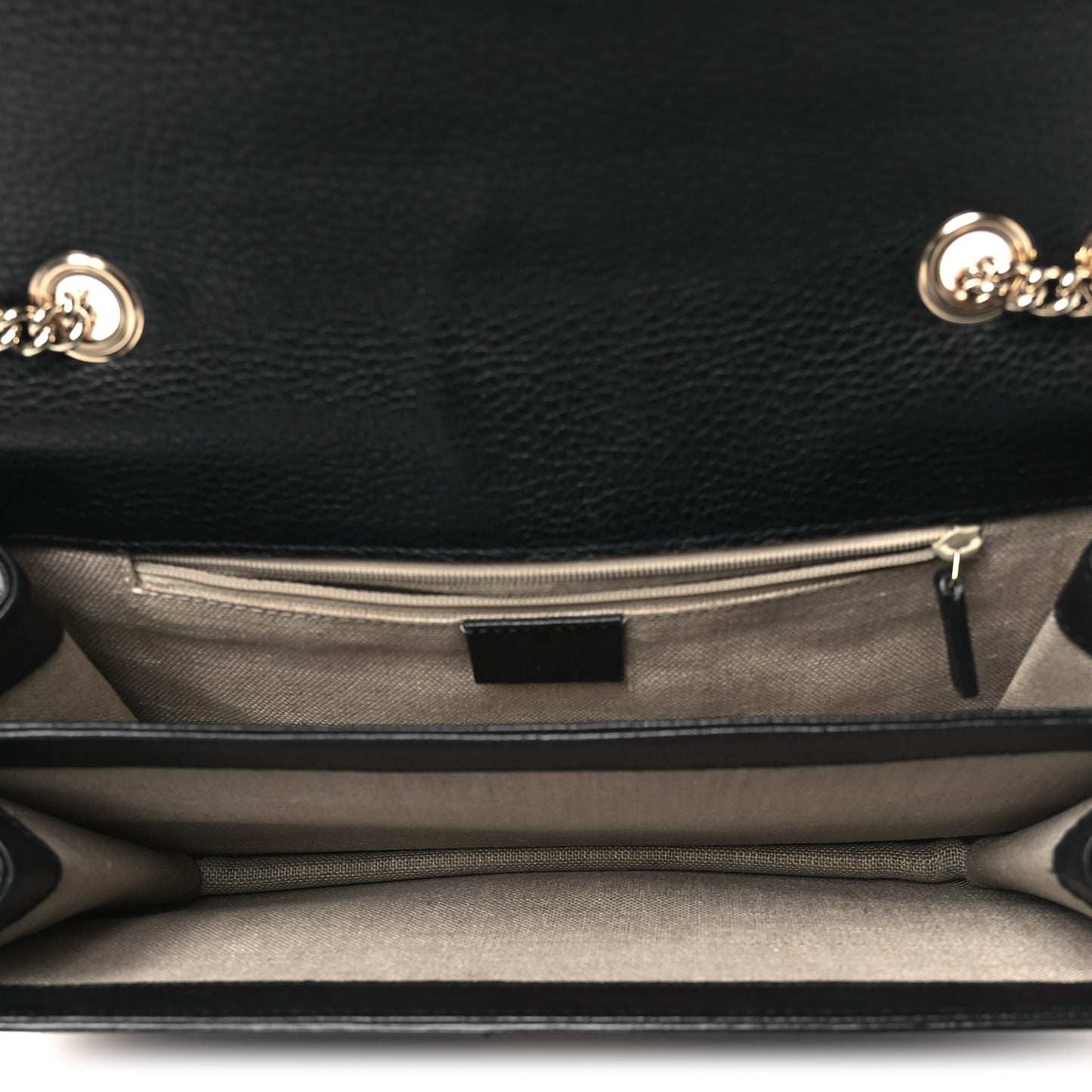 Dollar Calfskin Interlocking G Shoulder Bag Black