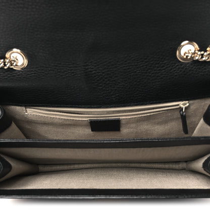 Gucci Dollar Calfskin Interlocking G Shoulder Bag Black 5 of 13