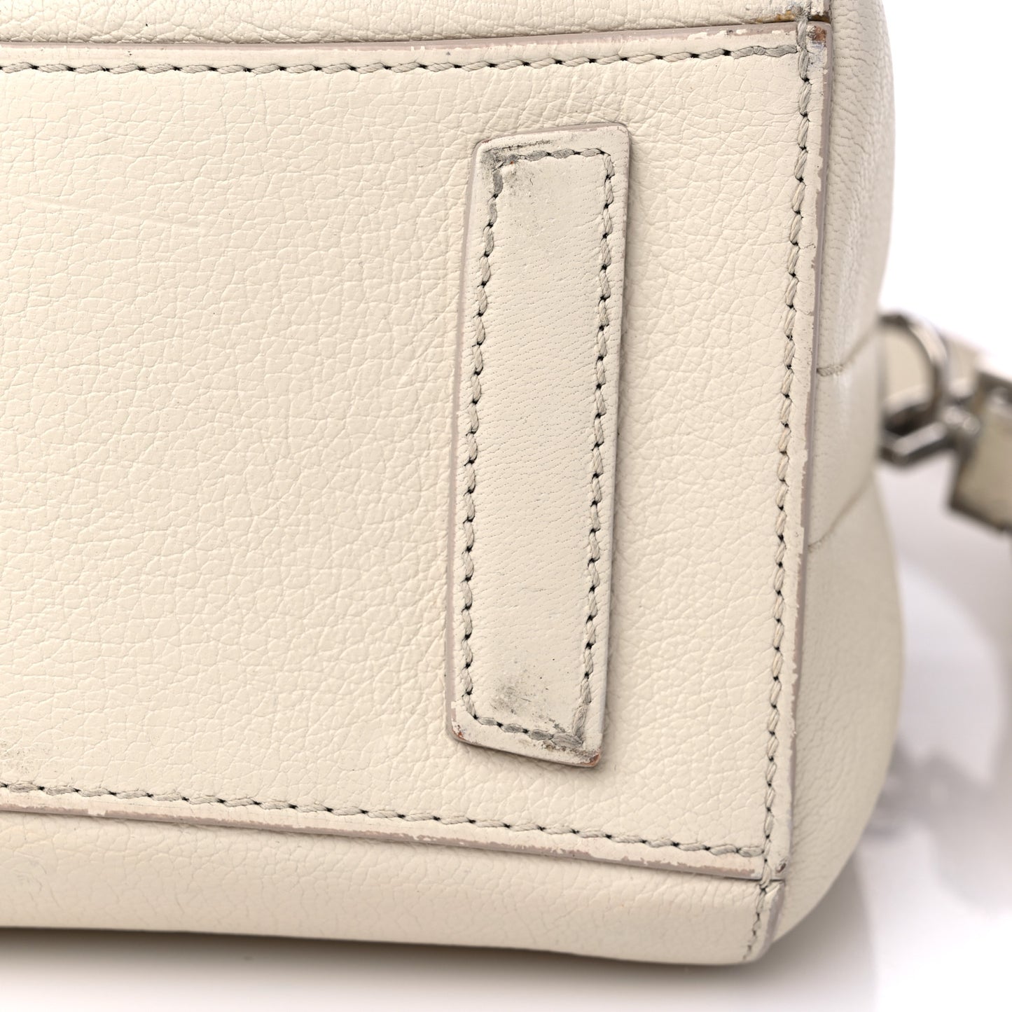 Sugar Goatskin Mini Antigona Beige Buff