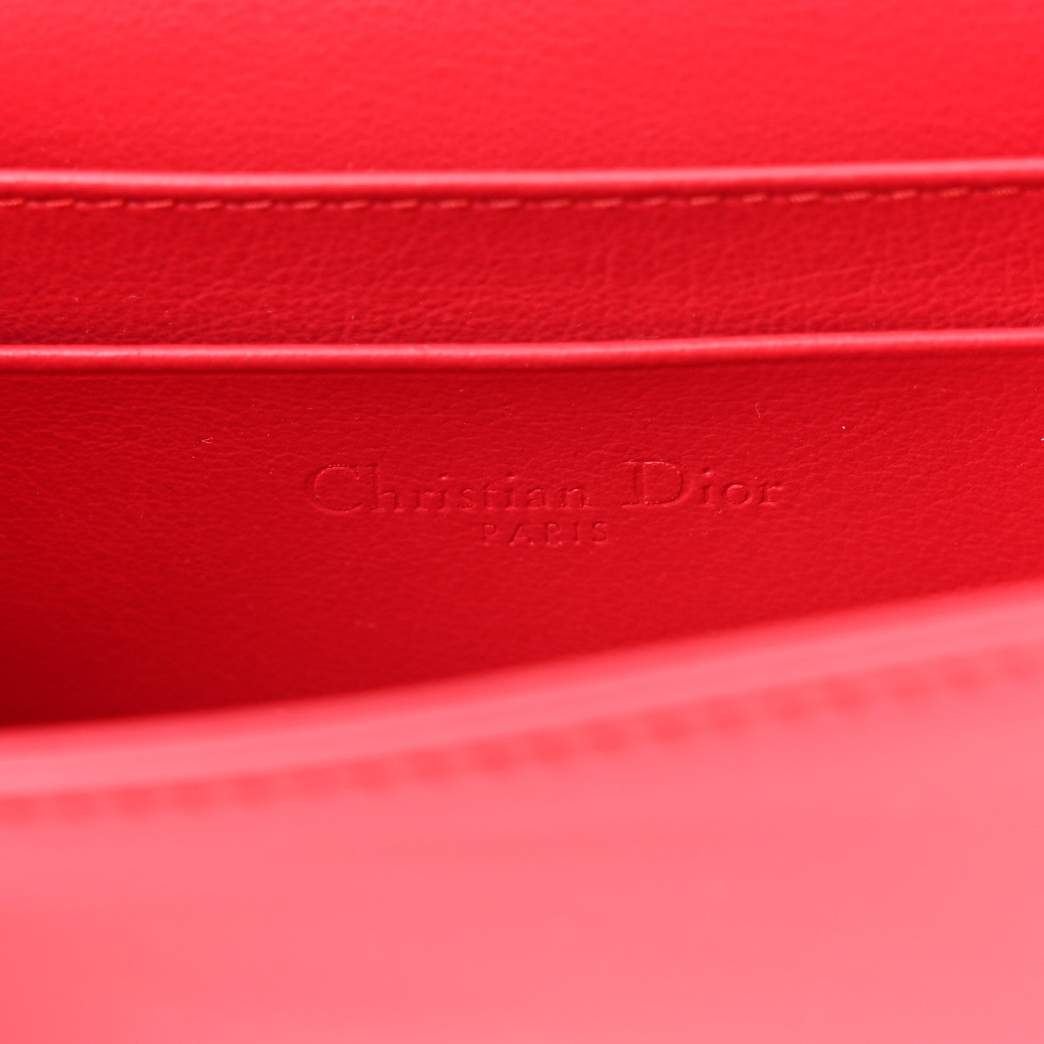 Christian Dior Patent Cannage Nano Lady Dior Pouch Red 6 of 8