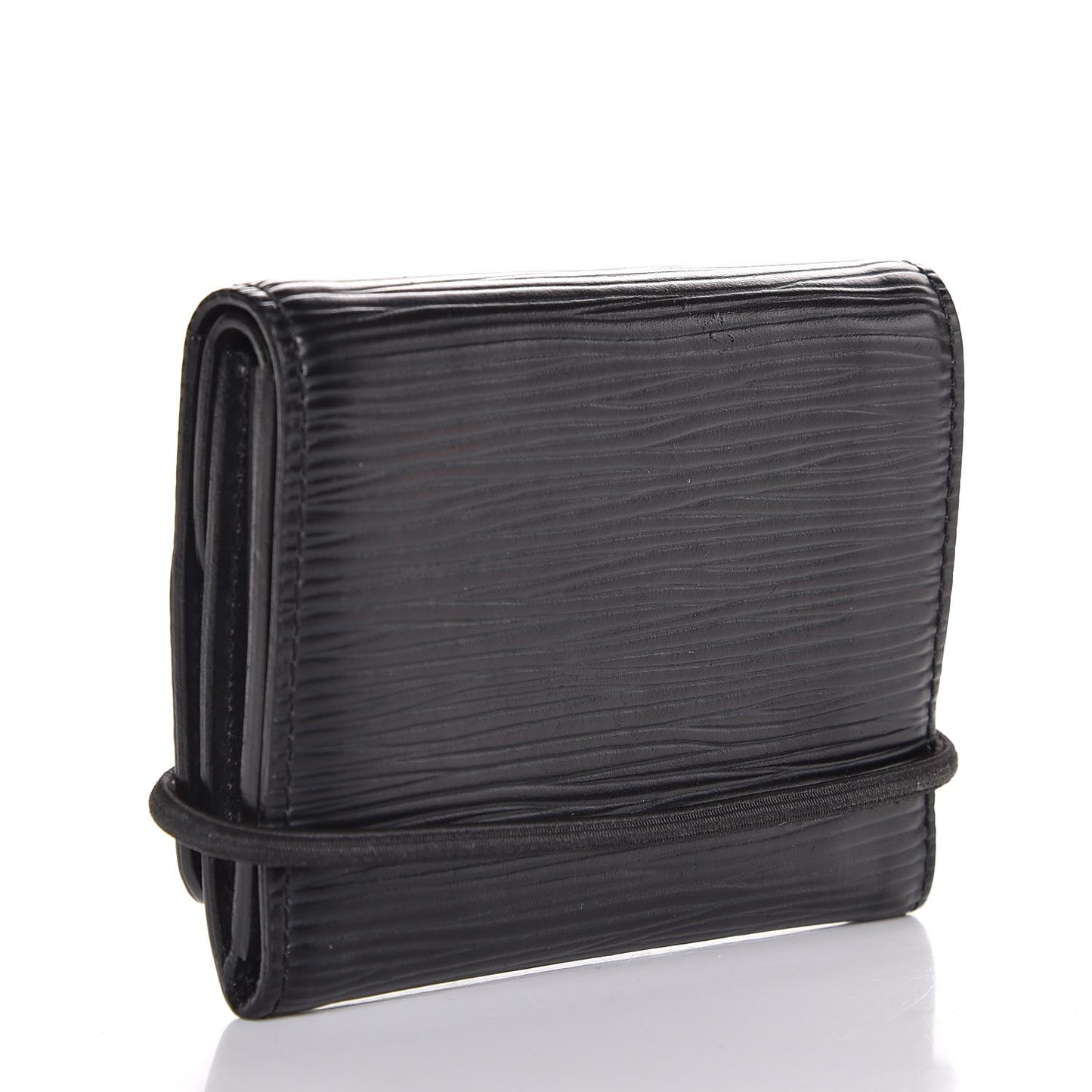 Epi Porte Monnaie Elastique Wallet Black